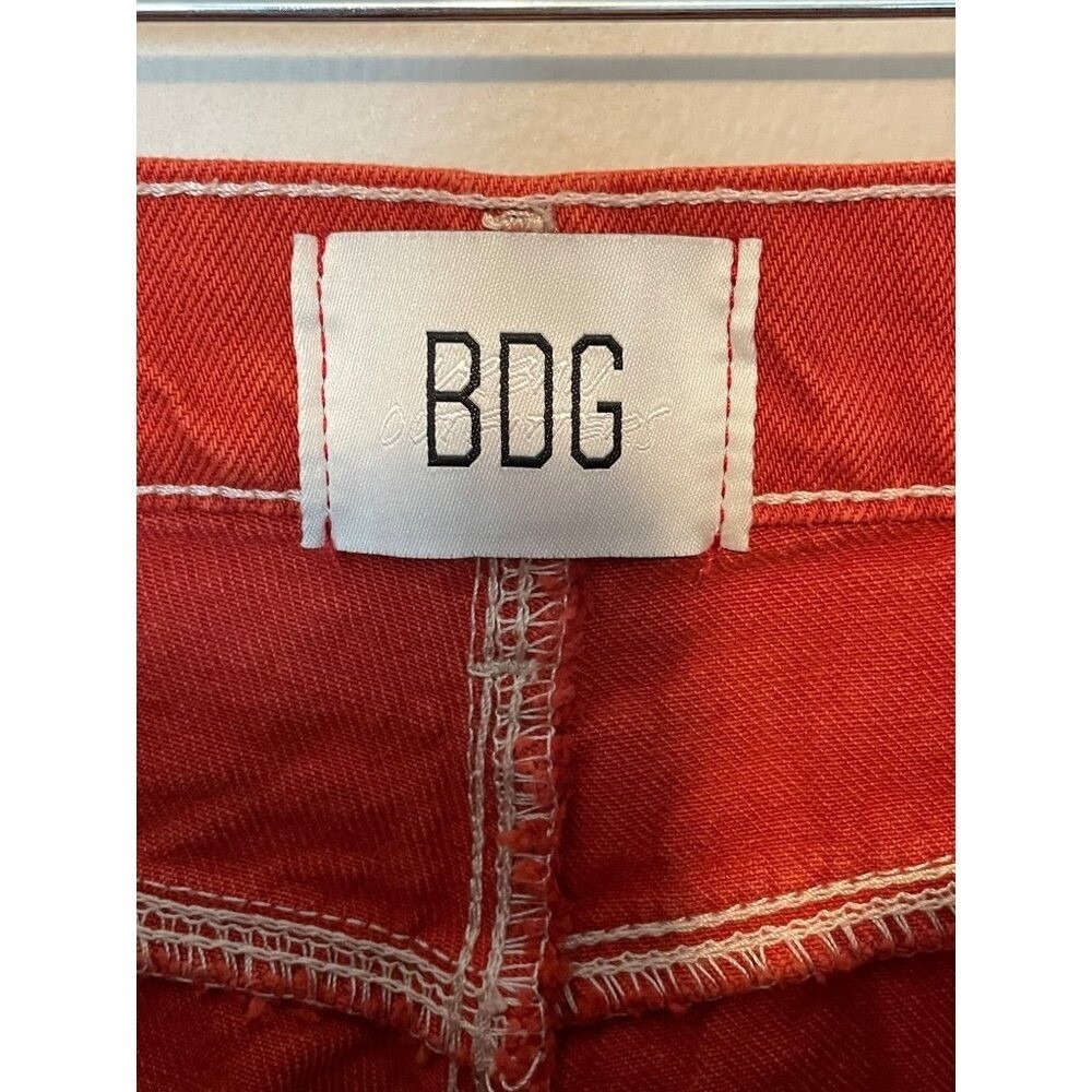 BDG Split Hem Jeans Burnt Orange Retro Bohemian 70s 90s Festival Hippie Size 26 - Picture 5 of 7